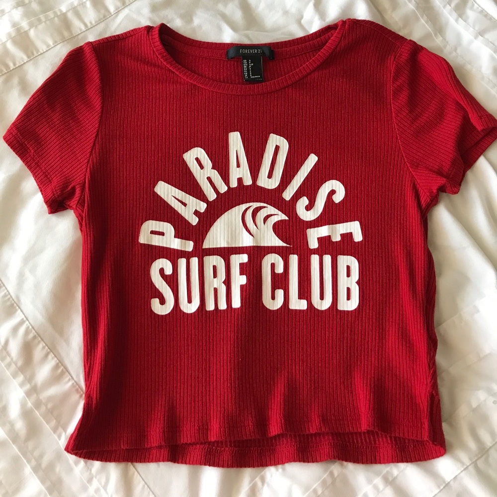 NWOT surfer crop top